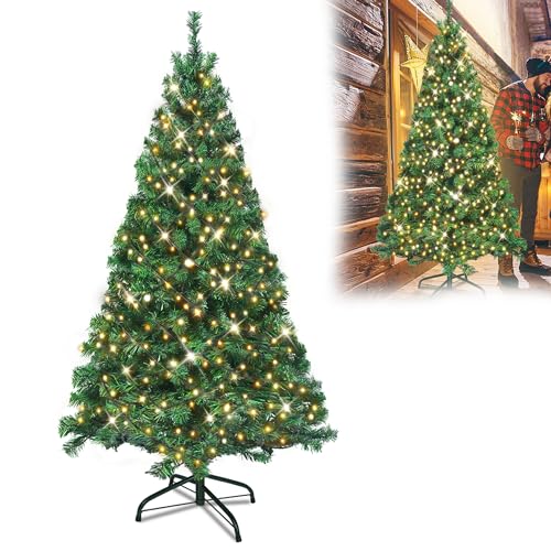 YRHome 210cm Grün PVC Künstlicher Weihnachtsbaum mit Beleuchtung - 350 Leuchten LED Christbaum Tannenbaum künstlich Weihnachtsbäume mit Metallständer für Weihnachten Dekoration YRHome 210cm Grün PVC Künstlicher Weihnachtsbaum mit Beleuchtung - 350 Leuchten LED Christbaum Tannenbaum künstlich Weihnachtsbäume mit Metallständer für Weihnachten Dekoration von YRHome