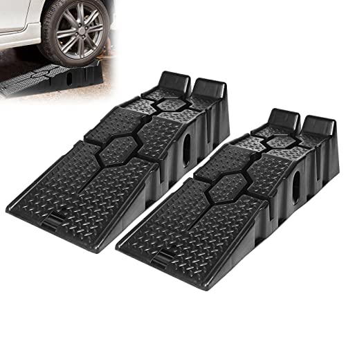 YRHome 2X PKW Kunststoff Auffahrrampe Schwerlast Hebebühne Rampe Auffahrkeile Autorampe Kunststofframpe mit Überfahrschutz B 330 mm Max. 2500kg pro Paar KFZ Rampe Auffahrt Plattform 90 * 33 * 22cm YRHome 2X PKW Kunststoff Auffahrrampe Schwerlast Hebebühne Rampe Auffahrkeile Autorampe Kunststofframpe mit Überfahrschutz B 330 mm Max. 2500kg pro Paar KFZ Rampe Auffahrt Plattform 90 * 33 * 22cm von YRHome