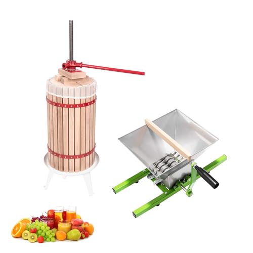 YRHome 30L Obstpresse + 7L Obstmühle Saftpresse Entsafter Fruchtpresse Manuell Maischemühle Traubenmühle Weinpresse Maischepresse Beerenmühle Apfelpresse mit Pressnetz für Fruchtsäfte Beeren YRHome 30L Obstpresse + 7L Obstmühle Saftpresse Entsafter Fruchtpresse Manuell Maischemühle Traubenmühle Weinpresse Maischepresse Beerenmühle Apfelpresse mit Pressnetz für Fruchtsäfte Beeren von YRHome