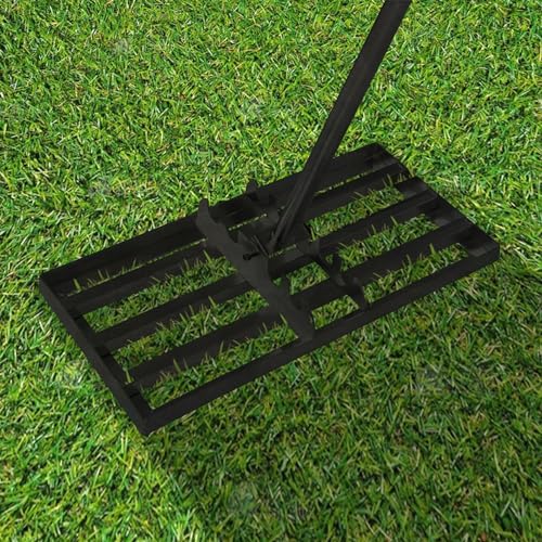 YRHome 50x25cm Rasen Rakel Rakel zum Sanden Abziehen Rasen Nivellierrechen Rasenwerkzeug Flächenebner Levelingrake Leveler Lawnleveling mit ergonomischem Griff für Hinterhof Golfplatz Garten, Schwarz YRHome 50x25cm Rasen Rakel Rakel zum Sanden Abziehen Rasen Nivellierrechen Rasenwerkzeug Flächenebner Levelingrake Leveler Lawnleveling mit ergonomischem Griff für Hinterhof Golfplatz Garten, Schwarz von YRHome