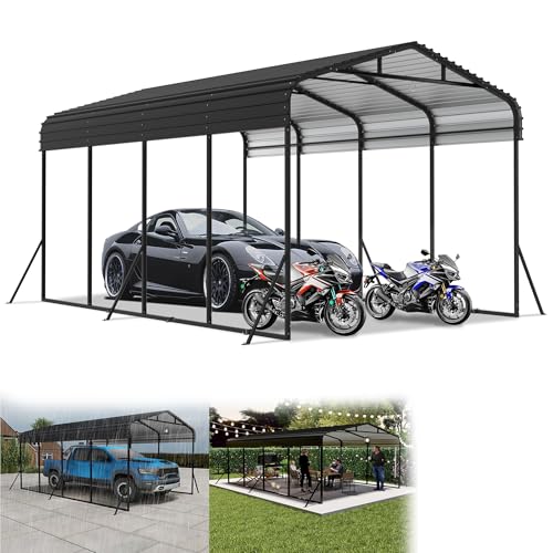 YRHome Extra Groß Metall-Carport Zeltgarage Robustes Auto-Unterstand Außengarage Bootslager Garagenzelt Lagerzelt Campingzelt 12x20FT-600×370×260cm UV-beständig Winterfest Für Autos Boote Weide YRHome Extra Groß Metall-Carport Zeltgarage Robustes Auto-Unterstand Außengarage Bootslager Garagenzelt Lagerzelt Campingzelt 12x20FT-600×370×260cm UV-beständig Winterfest Für Autos Boote Weide von YRHome