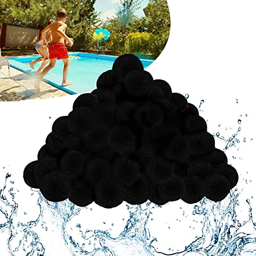 YRHome Filterball für Sandfilteranlagen Filterbälle 1400g Filter Ball Sandfilter ersetzen 50 kg Poolfiltersand langlebige für Pool Pumpe Sandfilter, Schwimmbad, Filterpumpe Schwarz von YRHome