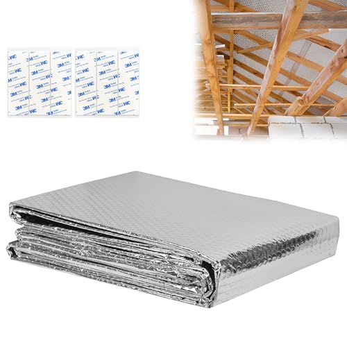 YRHome Isolierfolie Dämmfolie Heizkörper reflexionsfolie Isolierfolie heizung Haus Thermofolie Fenster für Kälteschutz Isolierungsfolie Wärmedämmung für Camping Pool Auto (0.6x20m - 12㎡) von YRHome