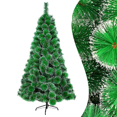 YRHome Künstlicher Weihnachtsbaum Tannenbaum 240cm mit 450 Spitzen Grüne Tannennadeln mit Schnee-Effekt Christbaum Kiefernadel Weihnachtsdeko Schnellaufbau Klapp-Schirmsystem inkl.Metall Ständer YRHome Künstlicher Weihnachtsbaum Tannenbaum 240cm mit 450 Spitzen Grüne Tannennadeln mit Schnee-Effekt Christbaum Kiefernadel Weihnachtsdeko Schnellaufbau Klapp-Schirmsystem inkl.Metall Ständer von YRHome