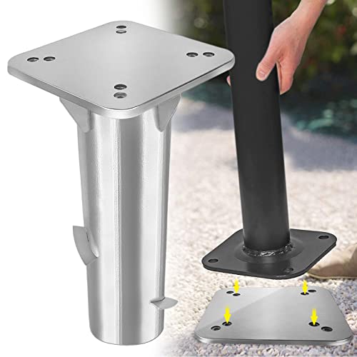YRHome Schirmständer Universal Bodenplatte Bodenhülse für Ampelschirme Sonnenschirm Sonnenschirmständer Gartenschirm Kurbelschirm Außen Robust Bodenanker Bodenhülse Silber YRHome Schirmständer Universal Bodenplatte Bodenhülse für Ampelschirme Sonnenschirm Sonnenschirmständer Gartenschirm Kurbelschirm Außen Robust Bodenanker Bodenhülse Silber von YRHome