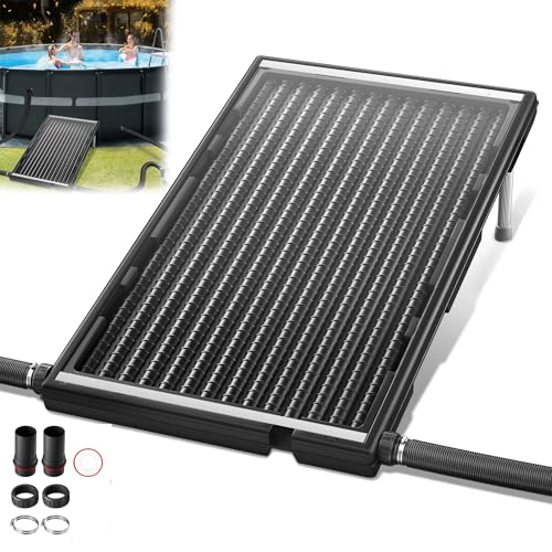 YRHome Solar Sonnenkollektor 15L Poolheizung Solarheizung für Pools Warmwasser Schwimmbad Gartendusche Pool Heizungen 111,5 x 66 x 35 cm Ø 50 mm, Gerades Modell von YRHome