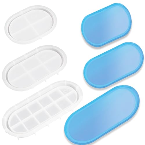 YRIHJIXQ 3Stück Tablett Silikonform Gießformen Epoxidharz Formen Silikon Gips zum Gießen Untersetzer YRIHJIXQ 3Stück Tablett Silikonform Gießformen Epoxidharz Formen Silikon Gips zum Gießen Untersetzer von YRIHJIXQ