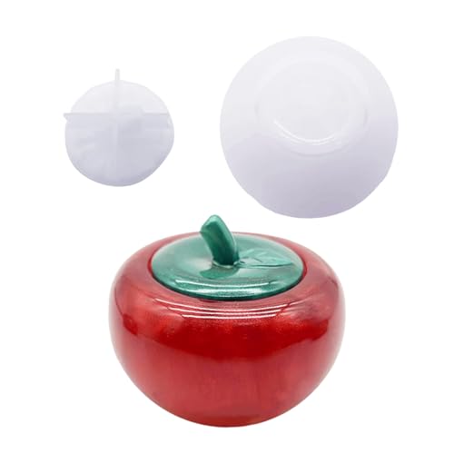 YRIHJIXQ Silikonformen Gießformen mit Deckel Apfel-Silikonform Silikonform Schale Kerzenformen zum Gießen von YRIHJIXQ