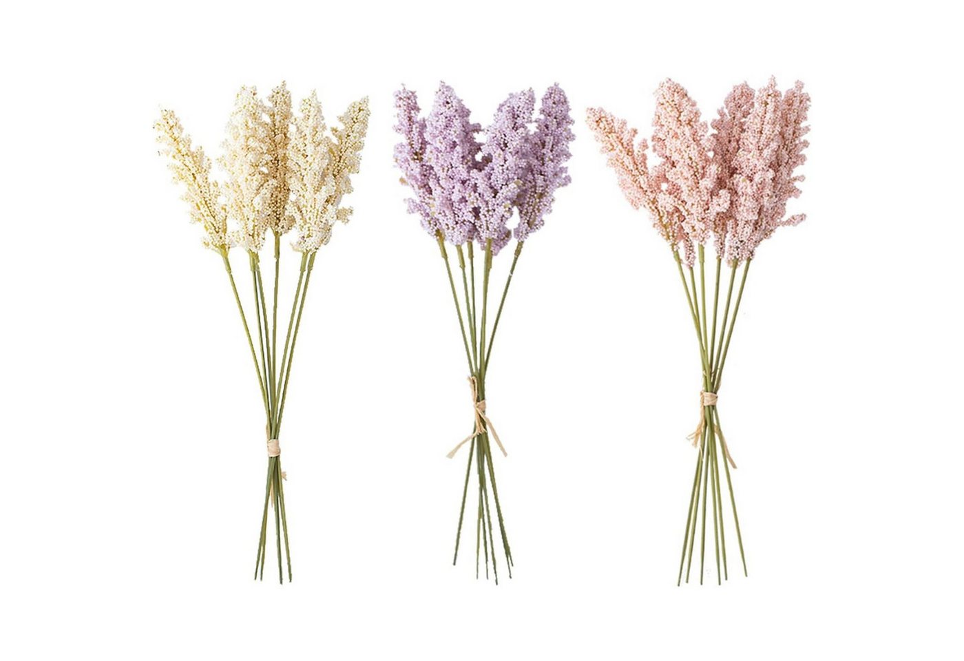 Kunstpflanze 18 künstliche Pflanzenblumen, Lavendel, Weizenähren, schlicht und, YRIIOMO, elegant, Heimdekoration von YRIIOMO