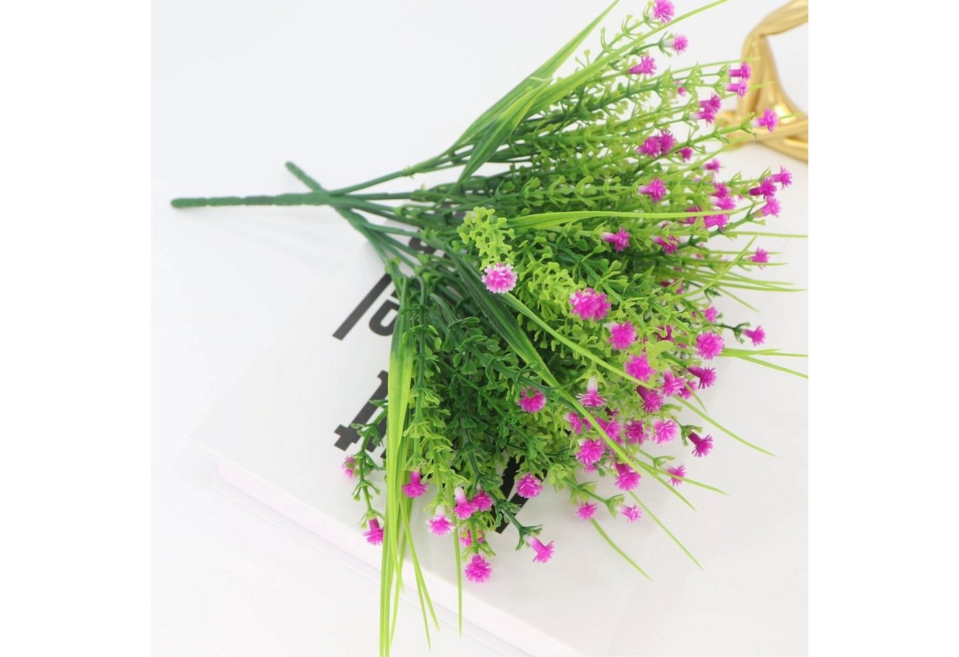Kunstpflanze 2 Stück künstliche Grünpflanzen, Schleierkrautstrauß, Kunstblumen, YRIIOMO, Hochzeits- und Heimdekoration von YRIIOMO