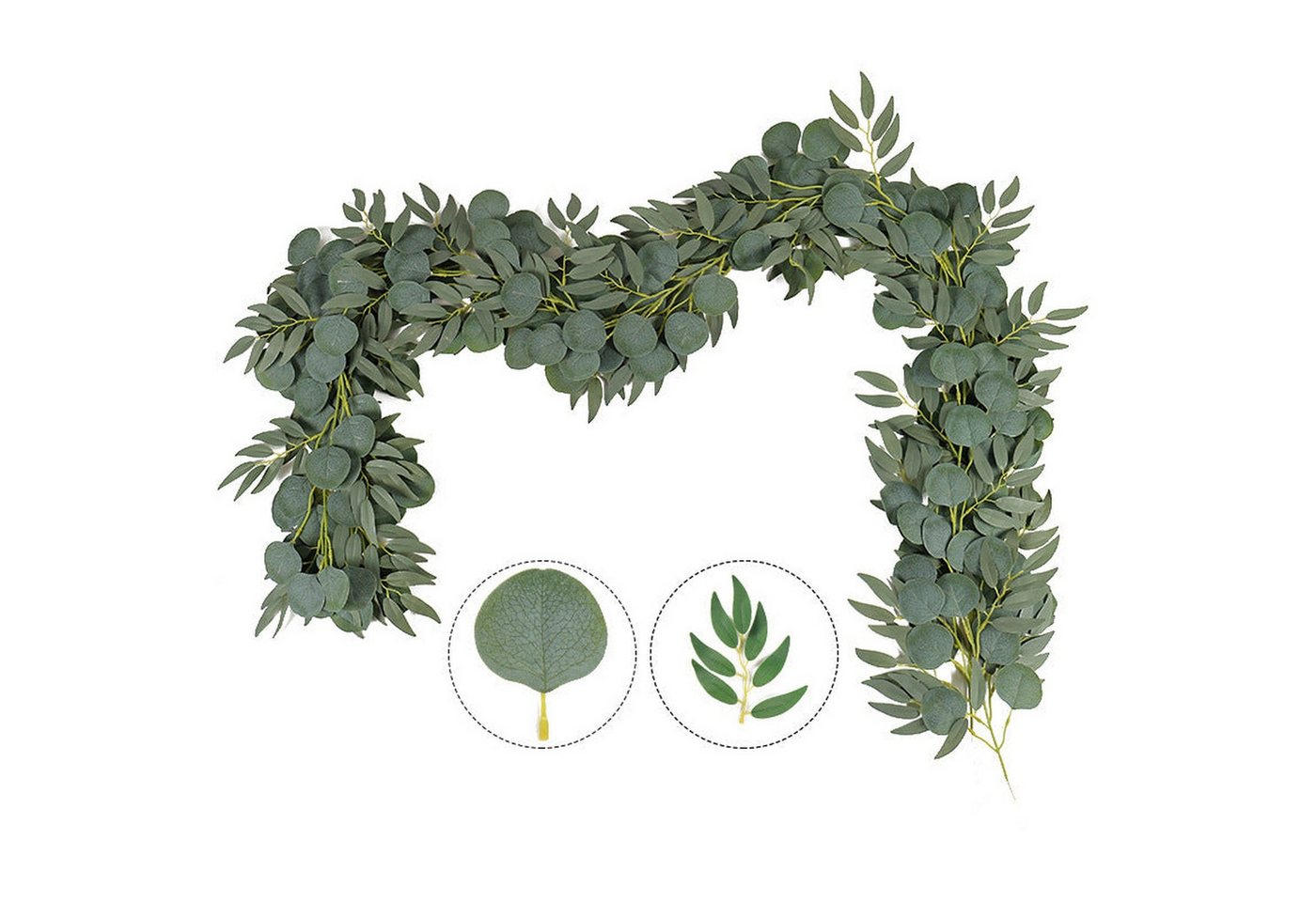 Kunstpflanze Künstliche Grünpflanzen, Weidenblätter und Rattan, YRIIOMO, Hochzeitsfeierdekorationen, Blattrattan von YRIIOMO
