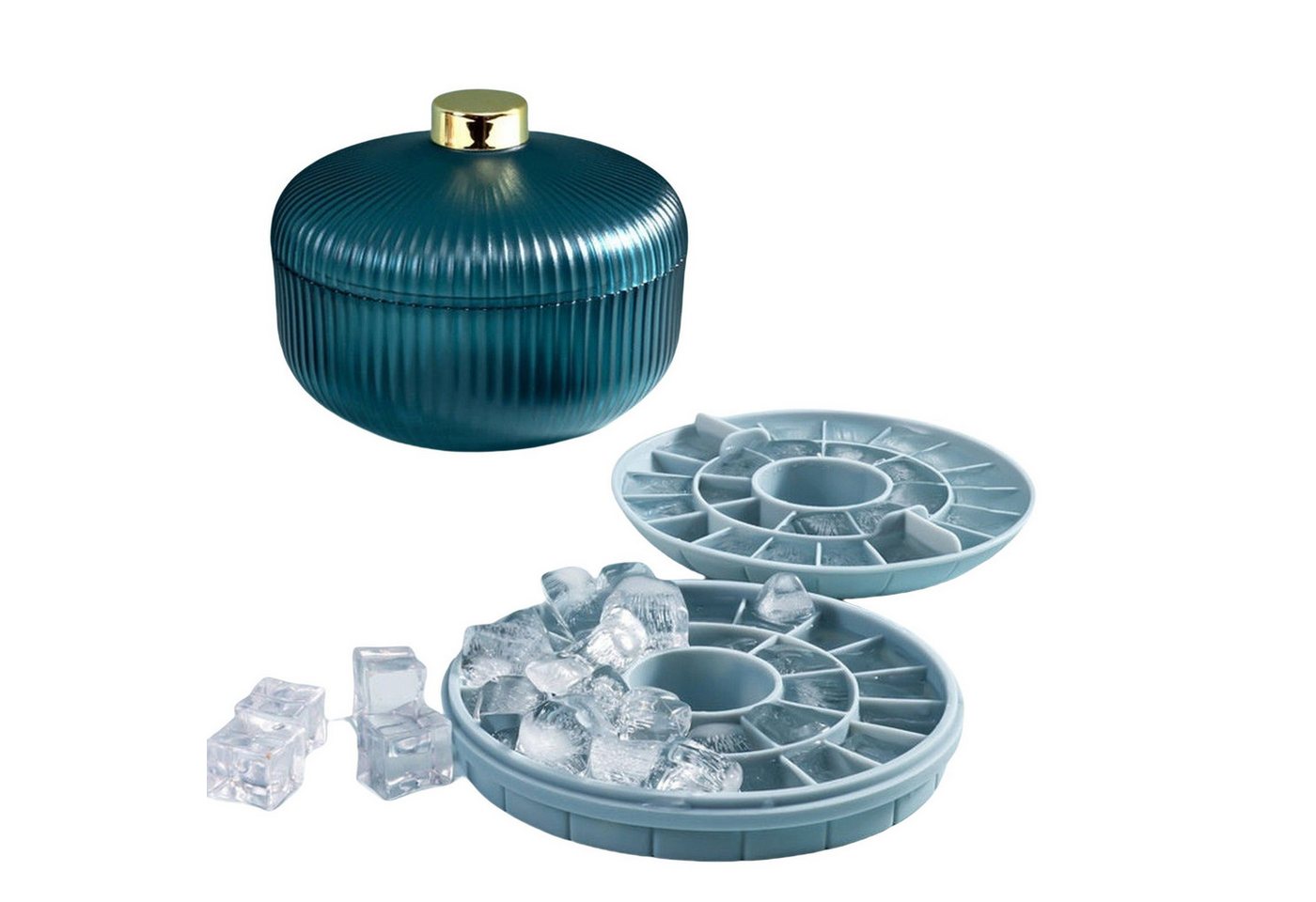 YRIIOMO Eiswürfelform Praktischer Eiswürfelbehälter mit 54 Fächern, doppeltes Design für, optimale Kühlung, ideal für Getränke und Sommererfrischung YRIIOMO Eiswürfelform Praktischer Eiswürfelbehälter mit 54 Fächern, doppeltes Design für, optimale Kühlung, ideal für Getränke und Sommererfrischung von YRIIOMO