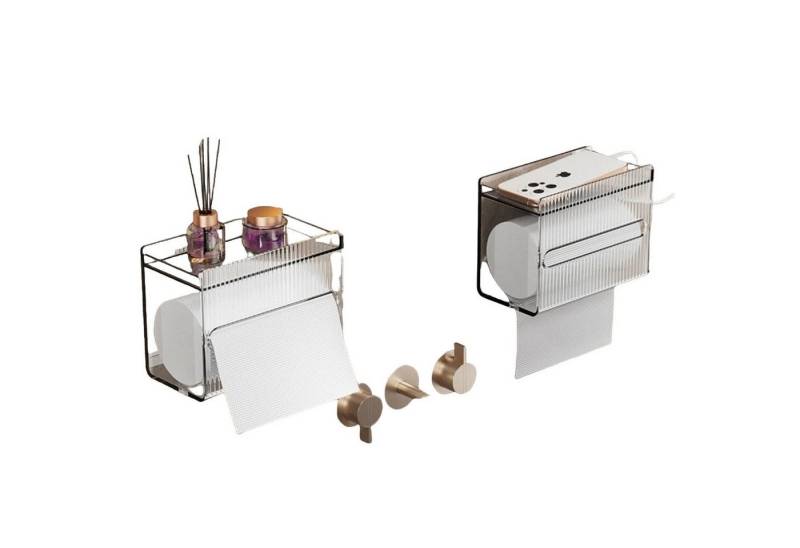 YRIIOMO Papiertuchbox Praktischer wandmontierter Papierhandtuchspender ohne Bohren, (hergestellt aus hochwertigem Acrylmaterial, ideal für Badezimmer, Küche oder Büro) von YRIIOMO