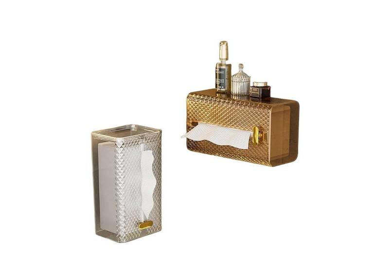 YRIIOMO Papiertuchbox Wandmontierter Papierhandtuchhalter aus robustem ABS Material mit (elegantem Design, vielseitig einsetzbar in Bad, Wohnzimmer und mehr, mit zusätzlichem Stauraum und praktischem Haken) von YRIIOMO