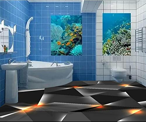 3D-Bodenwandbilder Fototapeten 3D-Bodenkunst Benutzerdefinierte Wasserdichte 3D-Bodenaufkleber Black Box Selbstklebender 3D-Pvc-Bodenbelag Wasserdicht, 430 X 300 Cm Sticker Wohnzimmer Schlafzimmer B von YRLGRX