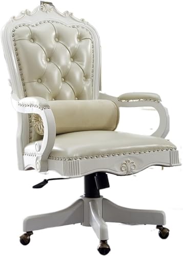 Chefstühle, Leder-Lift-Stuhl Schwenkbarer Holz Computerstuhl Verstellbare Bürostühle Wohnmöbel Stuhl (Farbe: Chair-a13) Stabilize von YRPEVFGAS