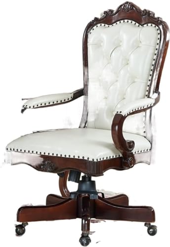 Chefstühle, Leder-Lift-Stuhl Schwenkbarer Holz Computerstuhl Verstellbare Bürostühle Wohnmöbel Stuhl (Farbe: Chair-a6) Stabilize von YRPEVFGAS