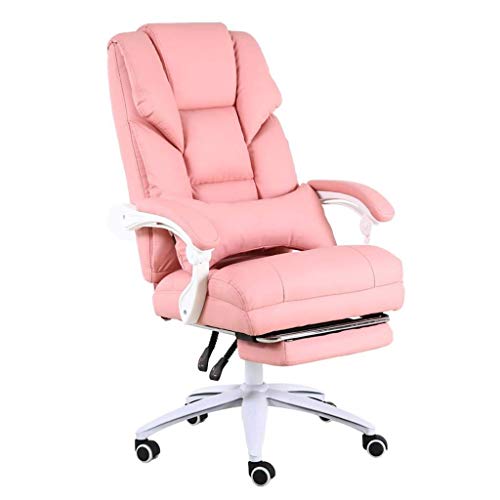 Computerstuhl, High Back Office Executive Stuhl Konferenz Leder Schreibtisch mit gepolsterten Armlehnen, Einstellbare Ergonomische Swivel Task Stuhl mit Lutscher (Farbe: Black-Jojo+Apos;s Bizarre von YRPEVFGAS
