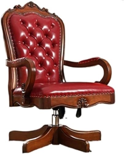 Lenkstühle, Leder Hochklappstuhl Drehbarer Holzstuhl Computerarbeitsstuhl Verstellbare Bürostühle Wohnmöbel Stuhl (Farbe: Chair-a12) Stabilize von YRPEVFGAS