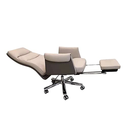 PLJKIHED Chefsessel mit hoher Rückenlehne, segmentierte Rückenlehne, Chefsessel, ergonomischer Bürostuhl, höhenverstellbarer, drehbarer Computer-Gaming-Sitz (Farbe: Braun) ziyu Stabilize von YRPEVFGAS