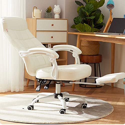 PLJKIHED Möbelhebestuhl, Chefsessel, neigbarer Computer, ergonomische Fußstütze, Schreibtisch (Größe: mit Fußstütze) (mit Fußstütze) von YRPEVFGAS