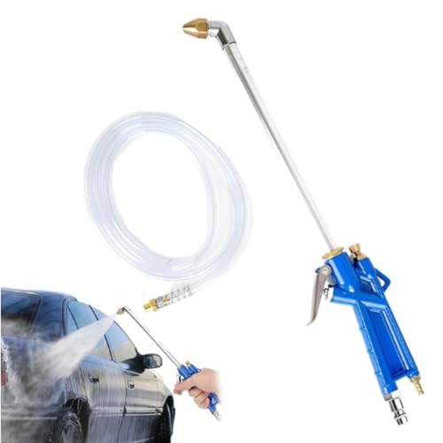 Hochleistungs Druckluftpistole | Druckluft Ausblaspistole mit 1/4" Bsp Schnellkupplung | Druckluft Reinigungspistole inkl. Schlauch | Ideal für Autoreparaturen & Werkstattreinigungen (Winkel-Design) von YRSM-MR