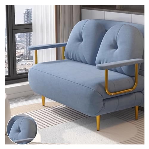 YRTAWEO32A Schlafsessel Modernes Klappschlafsofa, Schlafsofa mit multifunktionaler Verstellbarer Rückenlehne, umwandelbarer Klappsessel, geeignet for Wohnzimmer, Schlafzimmer Umwandelbar(Blue,100cm) von YRTAWEO32A