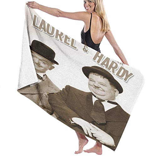 YRTGF Laurel und Hardy Movie Soft Plush Extra große Badetücher Schnelles, trockenes, leichtes Strandtuch zum Schwimmen Reisesport von YRTGF