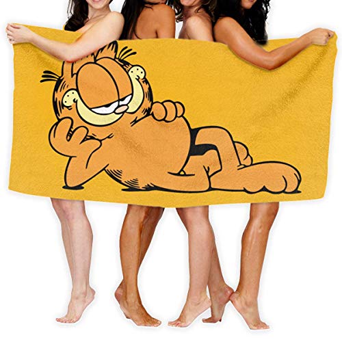 YRTGF Übergroße Garfield-Handtücher Superweiche Badetuch-Druck Hochabsorbierende Handtücher Mehrzweck für Hotel, Badezimmer, Schwimmbäder, Fitnessraum und Spa 32 & mal; 52in von YRTGF