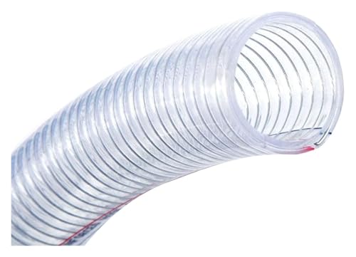 PVC-Schlauch, ID, 100 mm, transparent, flexibler Vinylschlauch, 1 m Länge, mit 2 Klemmen, Stahldraht, Helixrohr, gute Flexibilität mit kleiner Biegung (Wandstärke 4 mm) von YRTHFJTJ