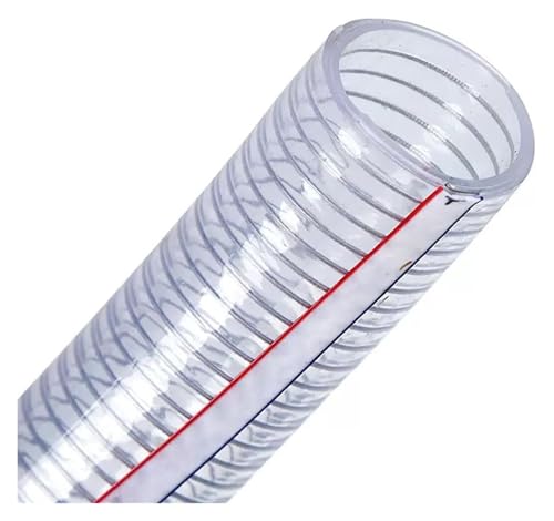 PVC-Schlauch, transparenter Stahldraht, 1 m, Schlauch für Gartenbewässerung, Pumpenübertragung, Kunststoffrohr, flexibles Wasserrohr (58 mm x 3,5 mm) von YRTHFJTJ