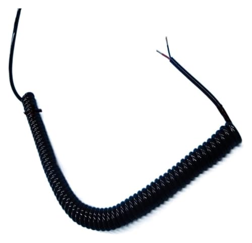 Spiralförmiges Netzkabel mit flexibler Spiralfeder, 2-adrig, 22 AWG, dehnbar von 1 bis 10 Metern, Teleskopdraht, einziehbare Spule(Stretch 6 meter) von YRTHFJTJ