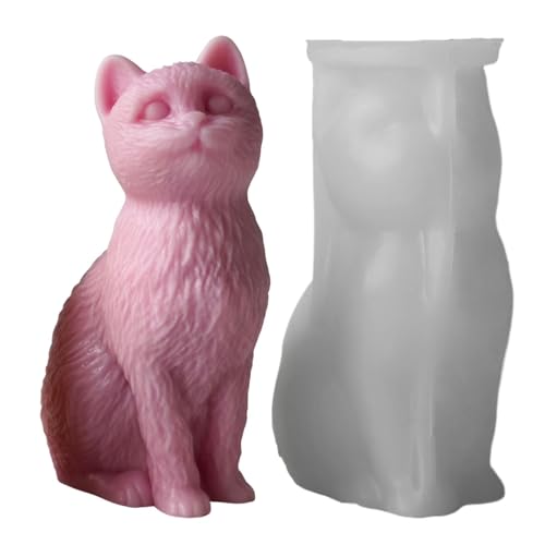 Katzen Silikonform Gießform, Katze Kerzenform Silikon Tiere Gießform Kerzenform Zum Gießen Katze Silikon Gipsform Heimdekorationen Für Gips Handwerk Katzen Silikonform Gießform, Katze Kerzenform Silikon Tiere Gießform Kerzenform Zum Gießen Katze Silikon Gipsform Heimdekorationen Für Gips Handwerk von YRTUOP
