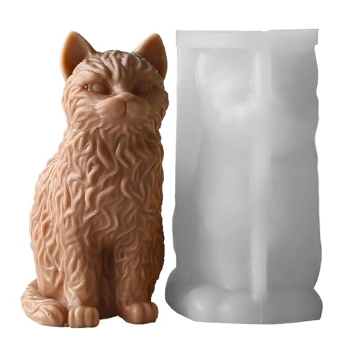 Katzen Silikonform Gießform, Katze Kerzenform Silikon Tiere Gießform Kerzenform Zum Gießen Katze Silikon Gipsform Heimdekorationen Für Gips Handwerk Katzen Silikonform Gießform, Katze Kerzenform Silikon Tiere Gießform Kerzenform Zum Gießen Katze Silikon Gipsform Heimdekorationen Für Gips Handwerk von YRTUOP