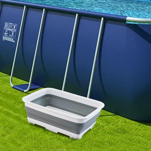 Pool Fußbad, Faltbare Schwimmbad Fußbecken, Poolleiter Fußbad, Pool Fußwanne, Fußreinigungsbecken, Pools Zubehör, Für Schwimmbäder Fußreinigung, 37x27x11.85cm von YRTUOP