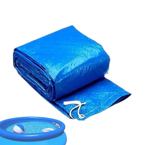 Runde Poolabdeckung, Swimming Pool Abdeckplane mit Kordelzug Design Poolabdeckplane staubdicht Schutzplane wasserdicht Whirlpools Abdeckung für oberirdische Pools von YRTUOP