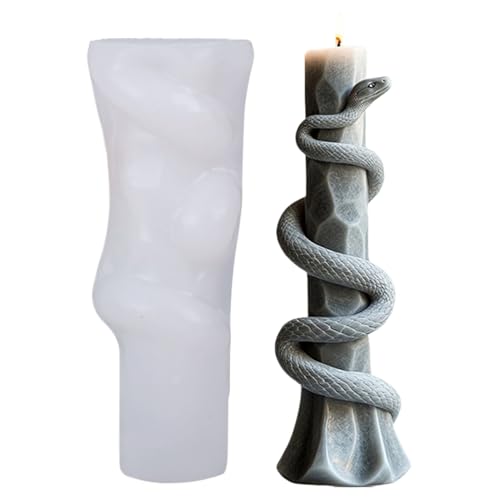 Schlange Kerzenform Silikon, 3D Schlange Silikonform Gießform Silikon Tiere Gießform Kerzenform Zum Gießen Heimdekorationen Für Gips Handwerk von YRTUOP
