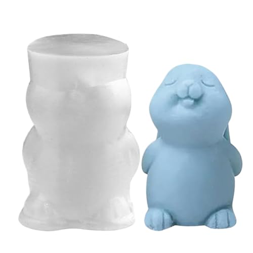 Silikonformen Gießformen Ostern, Osterhasen Silikonform 3D Kaninchen Gießform Ostern Hasen Kerzenform Für Gips, Sojawachs Kerzen, Handwerk von YRTUOP