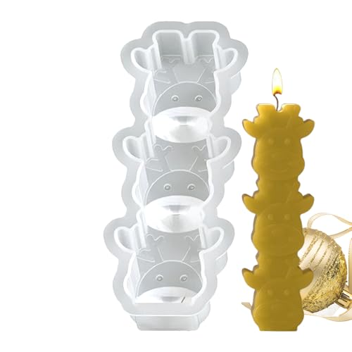 Silikonformen Gießformen Weihnachten, 3-fach Weihnachtsmann Tannenbaum Elch Silikonform Weihnachten Giessformen Gipsformen Zum Gießen Epoxidharz Formen Harzformen Für Sojawachs Kerzen, Seife von YRTUOP