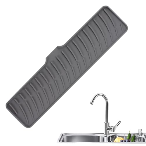 YRTUOP Abtropfmatte aus Gummi, Abtropfmatte aus Silikon - Abtropfpad Silikon mit integrierter Abtropflippe - Spülbecken-Spritzschutz, Matte für Kaffeemaschine und Heißluftfritteuse YRTUOP Abtropfmatte aus Gummi, Abtropfmatte aus Silikon - Abtropfpad Silikon mit integrierter Abtropflippe - Spülbecken-Spritzschutz, Matte für Kaffeemaschine und Heißluftfritteuse von YRTUOP
