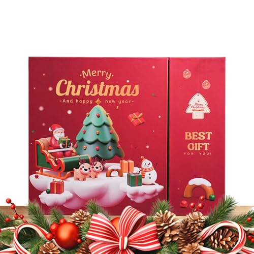 YRTUOP Adventskalender Box - 12 Tage Countdown-Box Selbstbefüllbar Für Kinder | Leerer Countdown Kalender Für Familienfeier Zu Weihnachten Mädchen von YRTUOP