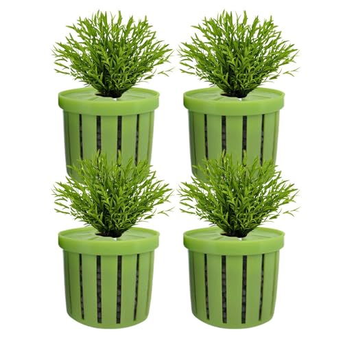 YRTUOP Aquarien Pflanzenhalter,Pflanzenbecher für Aquarien | Dekorativer Wasserpflanzen Halter, Wasserdékor Für In Wohnung, Büro Und Restaurant von YRTUOP