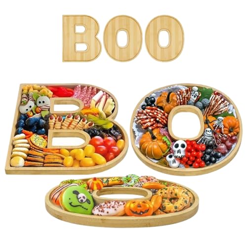 YRTUOP Boo Charcuterie Brett - Boo Charcuterie Brett Lebensmittel Platte Set - Holz Partyzubehör Herbst Dekoration Für Lebensmittel Dessert Obst Snack Süßigkeiten Muffins YRTUOP Boo Charcuterie Brett - Boo Charcuterie Brett Lebensmittel Platte Set - Holz Partyzubehör Herbst Dekoration Für Lebensmittel Dessert Obst Snack Süßigkeiten Muffins von YRTUOP