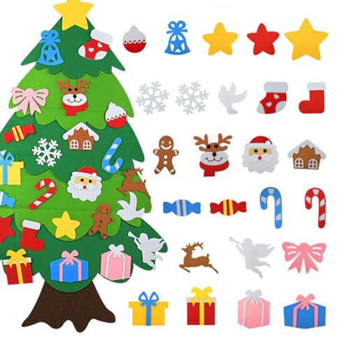 YRTUOP Filtz Weihnachtsbaum Für Kinder | Interaktive Filtz Tannenbaum Sets Mit Abnehmbarem Schmuck - Kreative Bastelaktivitäten Als Wand Deko Für Mädchen Zimmer Und Kinderpartys YRTUOP Filtz Weihnachtsbaum Für Kinder | Interaktive Filtz Tannenbaum Sets Mit Abnehmbarem Schmuck - Kreative Bastelaktivitäten Als Wand Deko Für Mädchen Zimmer Und Kinderpartys von YRTUOP