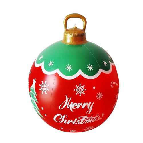 YRTUOP Große Aufblasbare Weihnachtskugeln | Große PVC Weihnachtsdekoration Kugel Deko | Saisonale Deko für Festliche Party Wohnzimmer Garten Rasen Vordertür Eingangsbereich Draußen - für Draußen Party YRTUOP Große Aufblasbare Weihnachtskugeln | Große PVC Weihnachtsdekoration Kugel Deko | Saisonale Deko für Festliche Party Wohnzimmer Garten Rasen Vordertür Eingangsbereich Draußen - für Draußen Party von YRTUOP