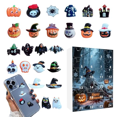 YRTUOP Halloween Adventskalender Grusel | Gruselige Statue Deko,24-tägige Kunstharz Gruselfiguren Für Halloween Schreibtisch Party Zuhause Fensterbank Kamin von YRTUOP