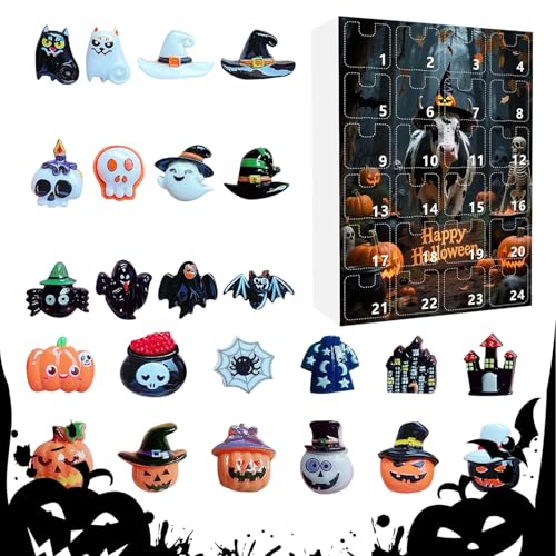 YRTUOP Halloween Countdown Adventskalender | Halloween Kalender Adventskalender 2025 - Mini Figuren Sammelpuppen Horror für Männer, Frauen, Mädchen, Teenager, Erwachsene, Küche, Zuhause, Party von YRTUOP