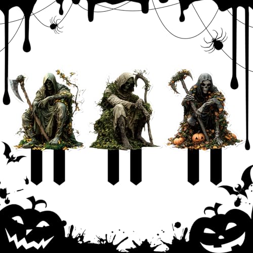 YRTUOP Halloween Garten Stakes - Dekorative Gartenstäbe Für Halloween-Deko - 2D Acryl Gruselig Deko Für Terrasse Gartenweg Rasen Party YRTUOP Halloween Garten Stakes - Dekorative Gartenstäbe Für Halloween-Deko - 2D Acryl Gruselig Deko Für Terrasse Gartenweg Rasen Party von YRTUOP