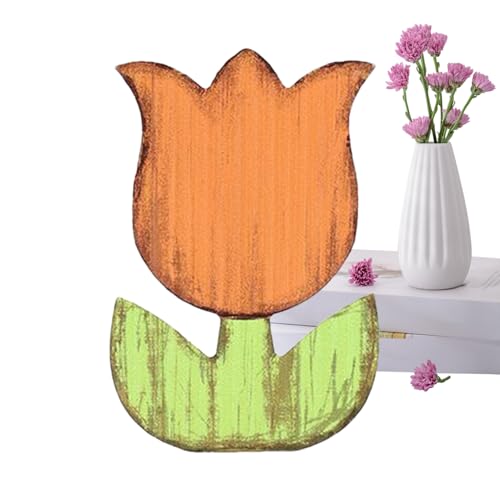 YRTUOP Holzblumen - Blumen Tischschilder aus Holz | Rustikale Blumen Deko Tischdekoration Mehrstöckige Tabletts Für Und Tischdekoren von YRTUOP