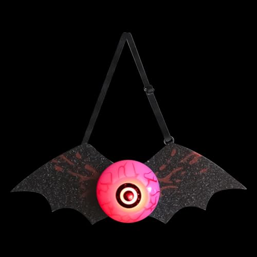 YRTUOP Hunde Halsband Mit Fliege - Halloween Katzen Fliege Mit Leuchtendem Augapfel | Dekorative Fuer Alle Rassen Klein Gross Kaetzchen Welpe Hund Rollenspiel Cosplay Zuhause Weihnachten von YRTUOP